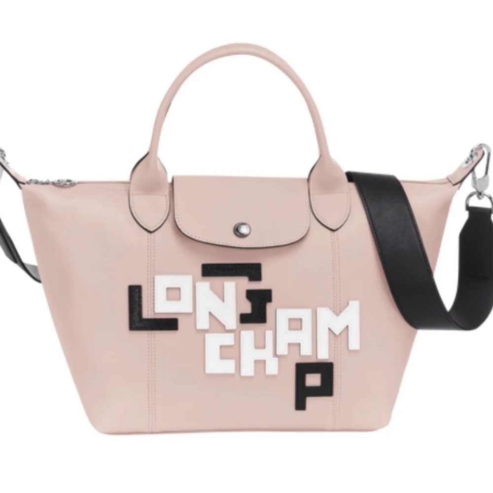 LONGCHAMP Bag LE PLIAGE CUIR LEATHER Limited Ed PINK LGP Crossbody Bag PARIS NEW